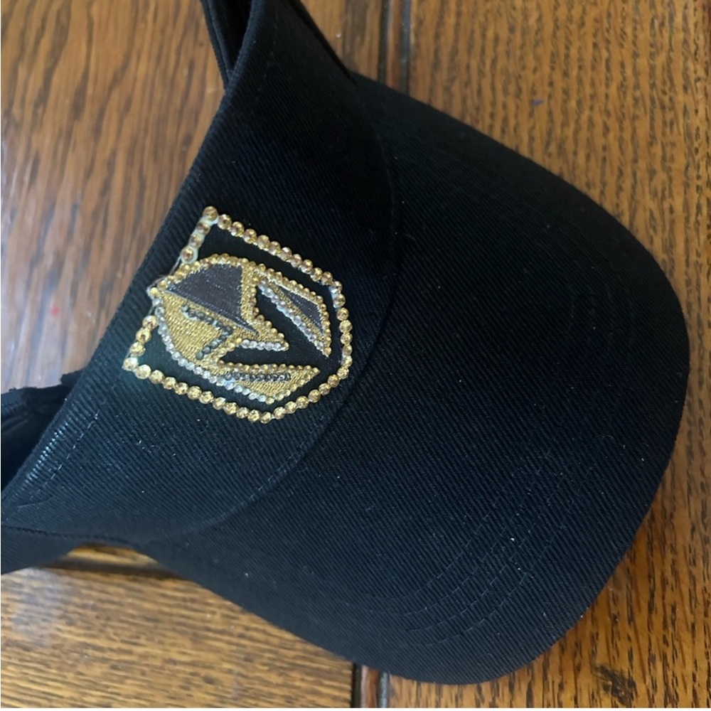 Black Women's Visor with Gold Accent Logo NEW